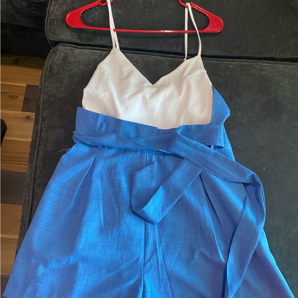Women’s Pink Lily Boutique Belted Romper Size Large, NWOT
